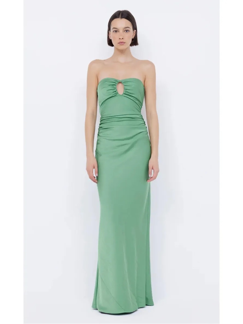 Bec + Bridge NWT Emilia Strapless Maxi Dress Keyhole Side Zip Formal Green
